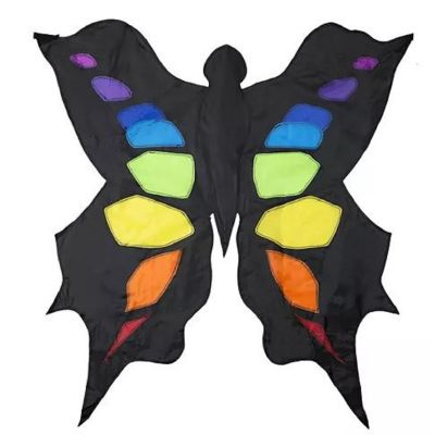 Black and Rainbow Butterfly Nylon Kite New Image 1