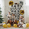 Black & Silver Push-Up Confetti Poppers - 8 Pc. Image 1