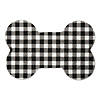 Black And White Buffalo Check Bone Shaped Pet Mat 16X24 Image 1