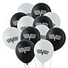 Black & White Checkered Flag 11" Latex Balloons - 48 Pc. Image 1