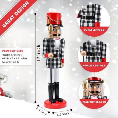 Black and White Checkered Nutcracker Image 1
