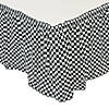 Black & White Checkered Pleated Table Skirt Image 1