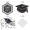 Black & White Congrats Grad Tableware Kit for 48 Guests Image 2