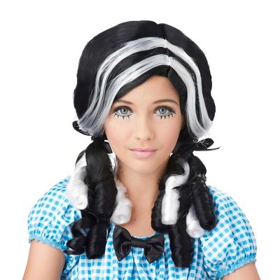 Black and White Doll Curls Costume Wig Image 1