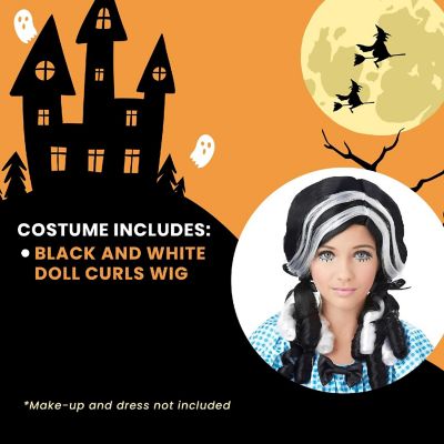 Black and White Doll Curls Costume Wig Image 3