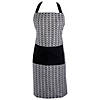 Black &amp; White Herringbone Chef Apron Image 1