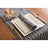 Black & White Herringbone Napkin (Set Of 6) Image 1