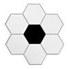Black and white large hexagon sticktile Image 1