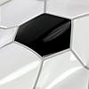 Black and white large hexagon sticktile Image 2