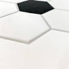 Black and white large hexagon sticktile Image 3