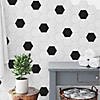 Black and white large hexagon sticktile Image 4