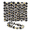 Black &amp; White Polyester Leis &amp;#8211; 12 Pc. Image 1