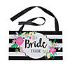 Black & White Stripe Bride to Be Chair Sign Image 1