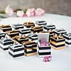 Black & White Stripe Favor Boxes with Bow - 24 Pc. Image 1