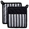 Black & White Stripe Potholder (Set Of 2) Image 1