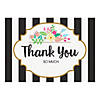 Black & White Striped Bridal Shower Thank You Cards - 12 Pc. Image 1