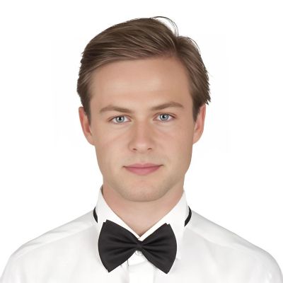 Black Bow tie Image 3