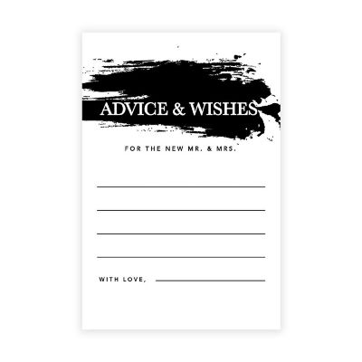 Black Brushstroke Advice 4x6IN 56PC Image 1