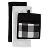Black Buffalo Check Potholder &amp; Dishtowel Kitchen Set Image 1