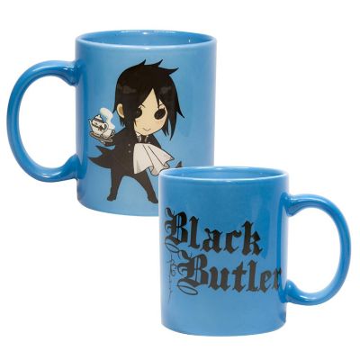 Black Butler Mug  Black Butler Chibi Sebastian and Cat Coffee Mug Image 3