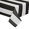 Black Cabana Stripe Print Outdoor Tablecloth,, 60X84 Image 1
