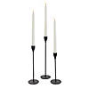 Black Candle Holder Set - 3 Pc. Image 1