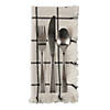 Black Check Fringed Napkin (Set Of 6) Image 1