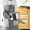 Black Chef Stripe Double Oven Mitt Image 3