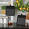 Black Chef Stripe Potholder (Set Of 2) Image 2