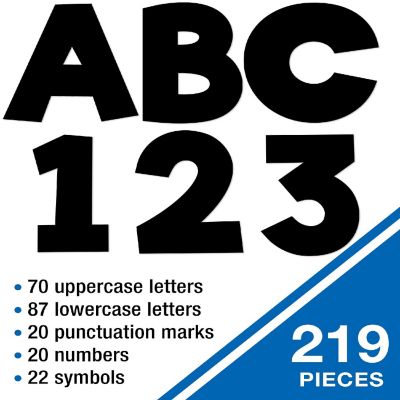 Black Combo Pack Bulletin Board Letters Image 3