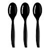 Black Disposable Plastic Serving Spoons - (75 Spoons) Image 1