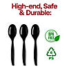 Black Disposable Plastic Serving Spoons - (75 Spoons) Image 3