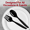 Black Disposable Plastic Serving Spoons - (75 Spoons) Image 4