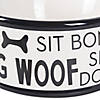 Black Dog Text Ceramic Medium Pet Bowl (Set Of 2) Image 3