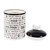 Black Dog Text Ceramic Medium Pet Canister Image 3