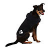 Black Embroidered Paw Medium Pet Robe Image 1