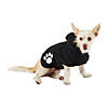 Black Embroidered Paw X-Small Pet Robe Image 1