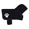 Black Embroidered Paw X-Small Pet Robe Image 1