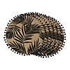 Black Fern Print On Natural Round Jute Placemat (Set Of 6) Image 1