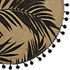 Black Fern Print On Natural Round Jute Placemat (Set Of 6) Image 1