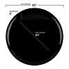 Black Flat Round Disposable Plastic Dinnerware Value Set (40 Dinner Plates + 40 Salad Plates) Image 3