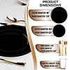 Black Flat Round Disposable Plastic Dinnerware Value Set (60 Settings) Image 1