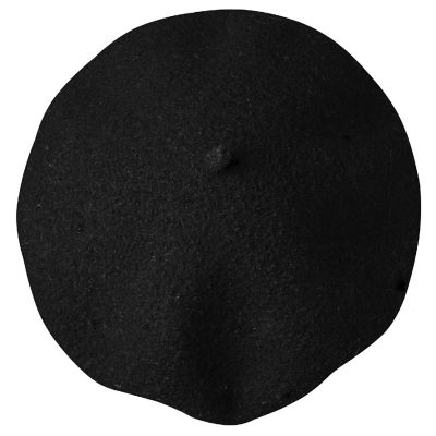 Black French Style Beret - Women's Classic Beret Hat For Casual Use - 1 Piece Image 3
