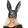 Black Glitter Bunny Mask Image 1