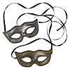 Black, Gold & Silver Masquerade Masks- 12 Pc. Image 1