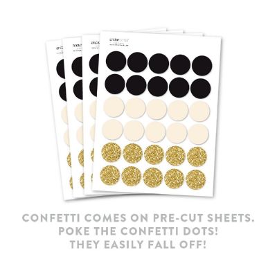 Black Ivory Gold Confetti, 180-Pack Image 1