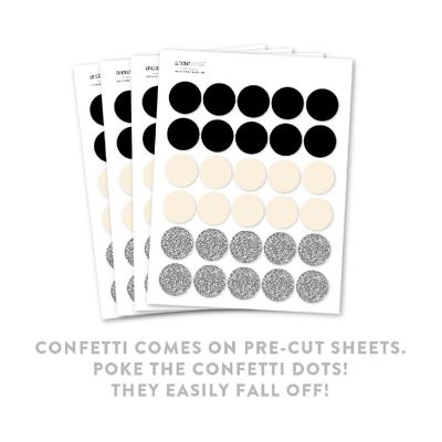 Black Ivory Silver Confetti, 180-Pack Image 1