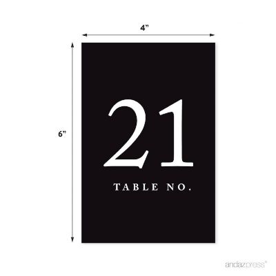 Black Minimal Table Numbers 21 40 Image 1