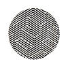 Black Overlapping Chevrons Round Paper Dinner Plates - 8 Ct. Image 1