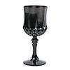 Black Patterned Plastic Wine Glasses - 12 Ct. Image 1